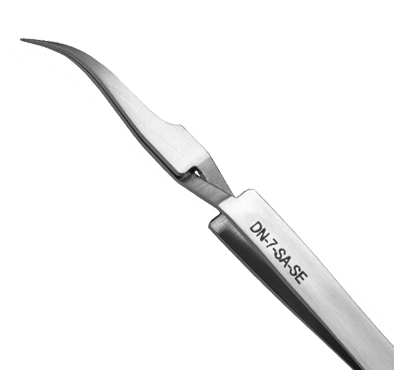 Excelta-Reverse Action Tweezer-DN-7-SA-SE-Curved-Fine Tip
